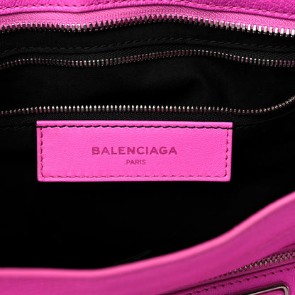 Balenciaga Chevre Silver Metallic Edge Hardware City Rose Fluo 6 of 13