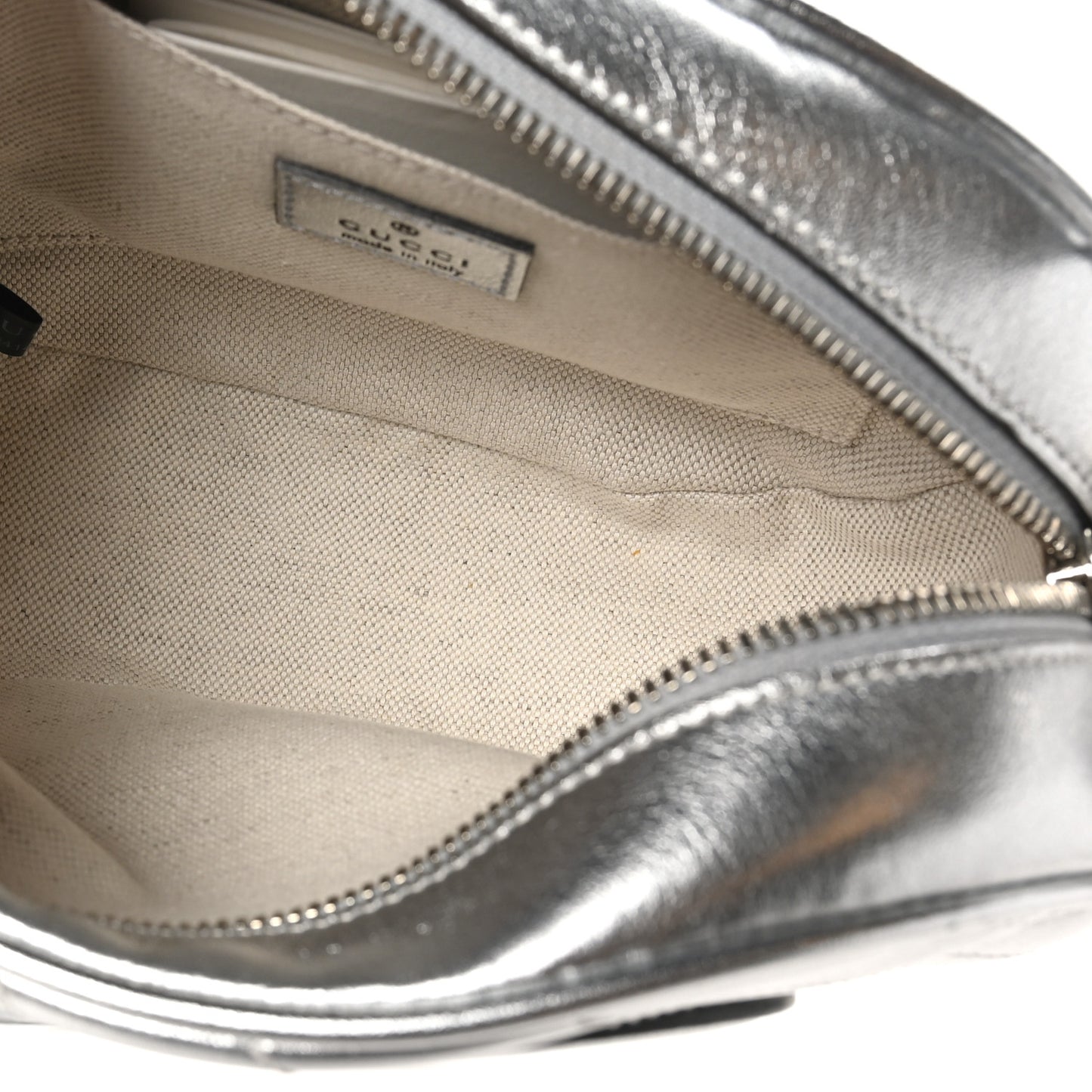 Metallic Sakai Be Green Calfskin Diagonal Stitched Mini Blondie Shoulder Bag Silver