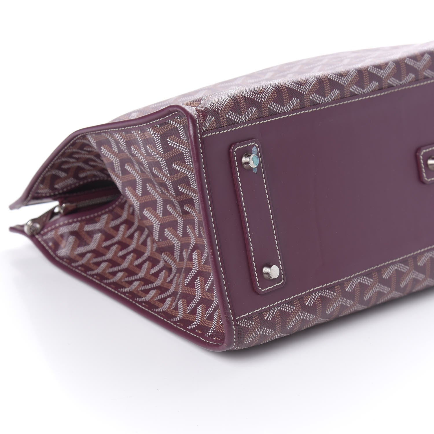 Goyard Goyardine Marquises Tote Burgundy 6 of 11
