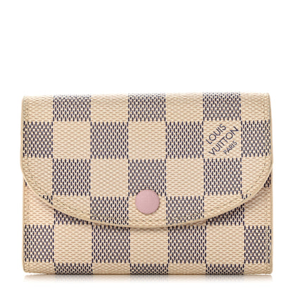 Louis Vuitton Damier Azur Rosalie Coin Purse Rose Ballerine 1 of 11