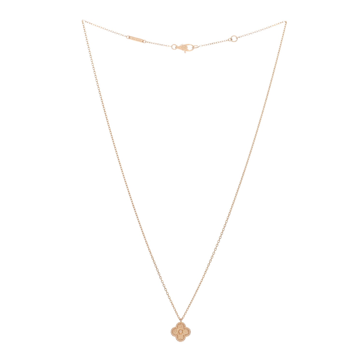 Van Cleef & Arpels VAN CLEEF & ARPELS 18K Rose Gold Sweet Alhambra Pendant Necklace 3 of 5