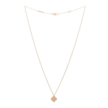 Van Cleef & Arpels VAN CLEEF & ARPELS 18K Rose Gold Sweet Alhambra Pendant Necklace 3 of 5