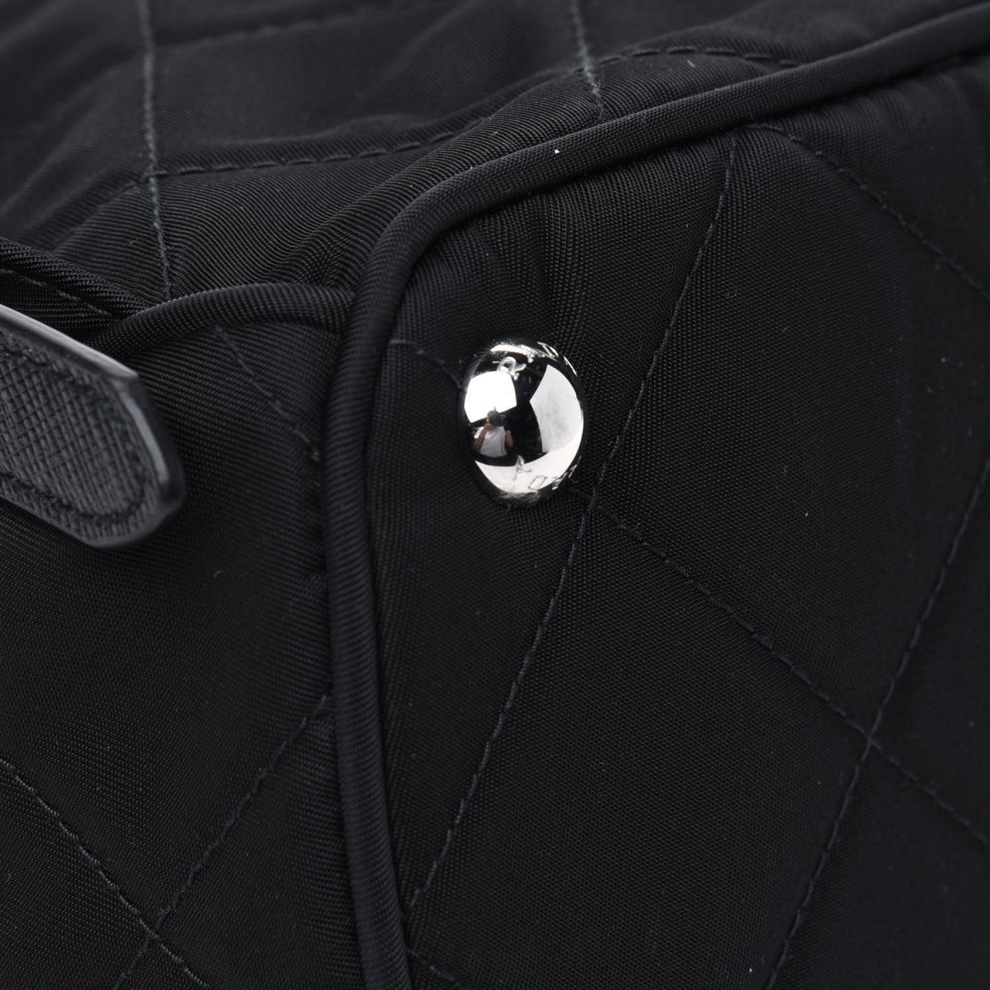 Nylon Tessuto Impuntu Quilted Backpack Black