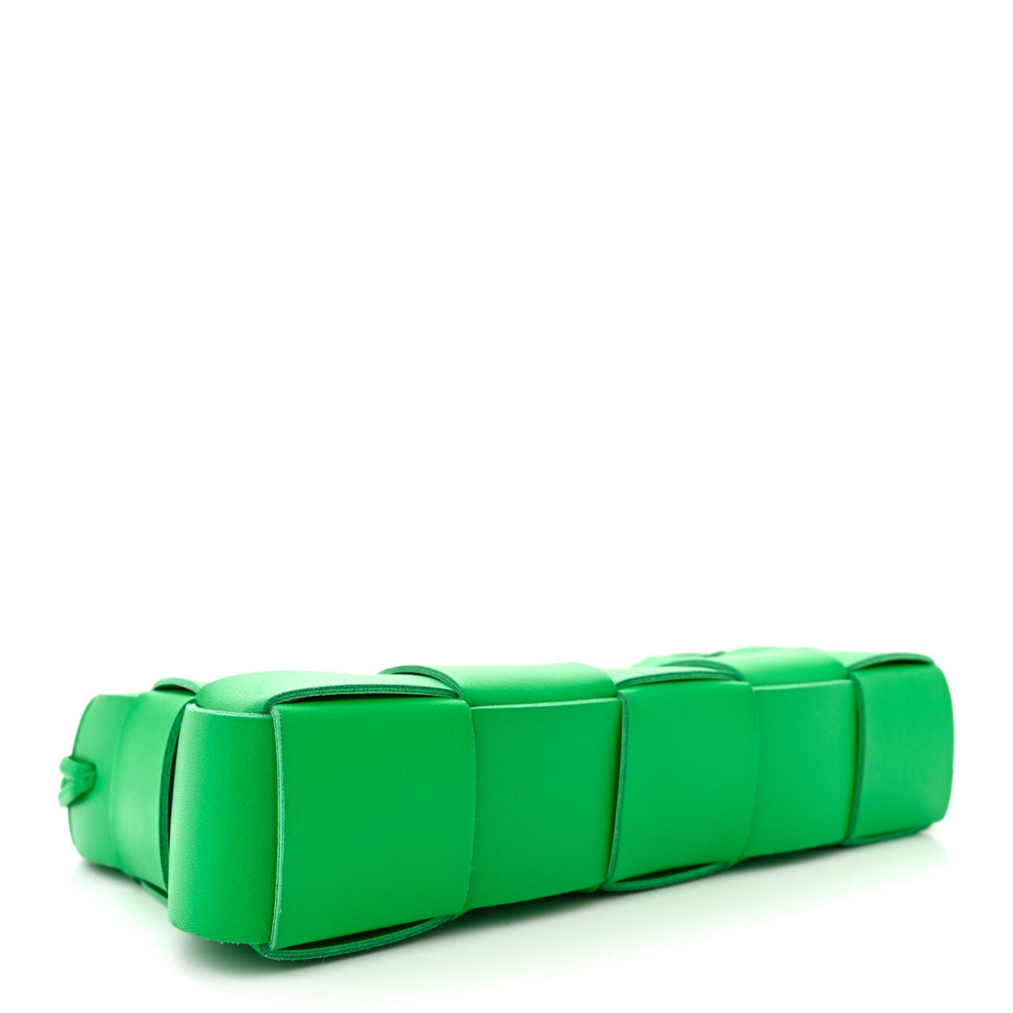 Calfskin Maxi Intrecciato Cassette Pouch On Strap Parakeet