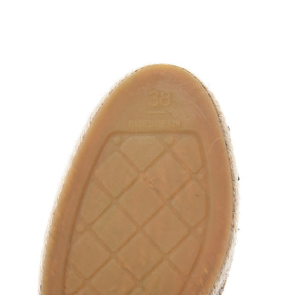 Chanel Lambskin CC Espadrilles 38 Beige Black 8 of 11
