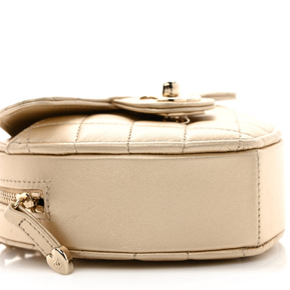 Chanel Metallic Lambskin Quilted CC In Love Heart Clutch With Chain Gold 9 of 11