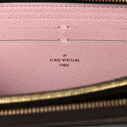 Louis Vuitton Damier Ebene Clemence Wallet Rose Ballerine 6 of 9