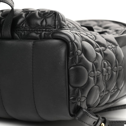 Louis Vuitton Lambskin Flower Quilted Palm Springs Backpack PM Black 10 of 10
