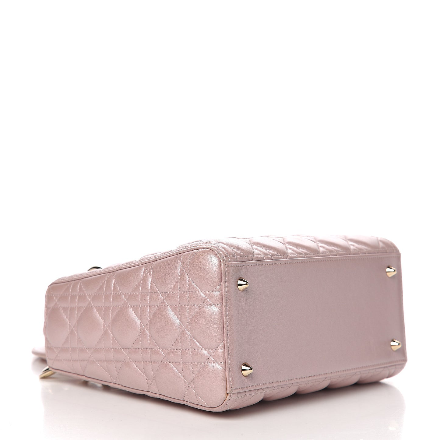 Pearly Lambskin Cannage Medium Lady Dior Lotus