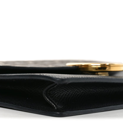 Fendi Vitello Cruise F is Fendi Bi-Color FF 1974 Embossed Medium Envelope Wallet On Chain Black Maya 9 of 10
