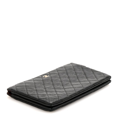 Chanel Caviar Quilted Large Zipped Clutch Black 4 of 11