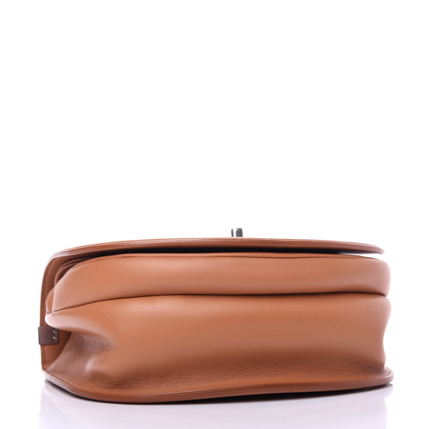 Calfskin Coco Eyelets Small Flap Bag Camel