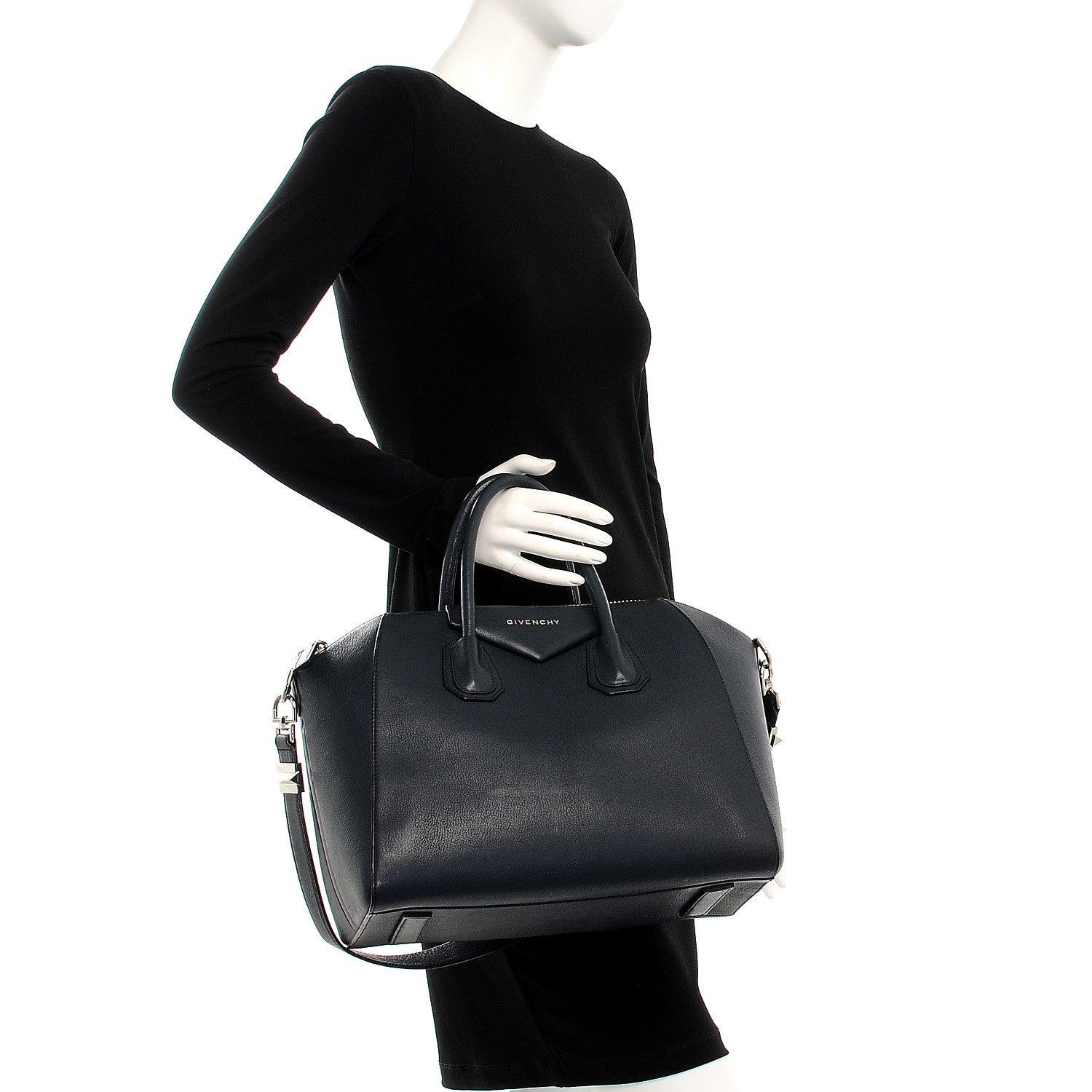 Givenchy Sugar Goatskin Medium Antigona Navy 3 of 18
