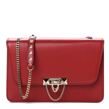Valentino Garavani Vitello Small Rockstud Demilune Shoulder Bag Rosso Valentino 1 of 11
