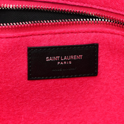 Saint Laurent Wool Rive Gauche Tote Fuchsia 6 of 9