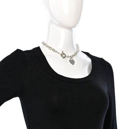 Tiffany Sterling Silver Heart Tag Toggle Necklace 3 of 5