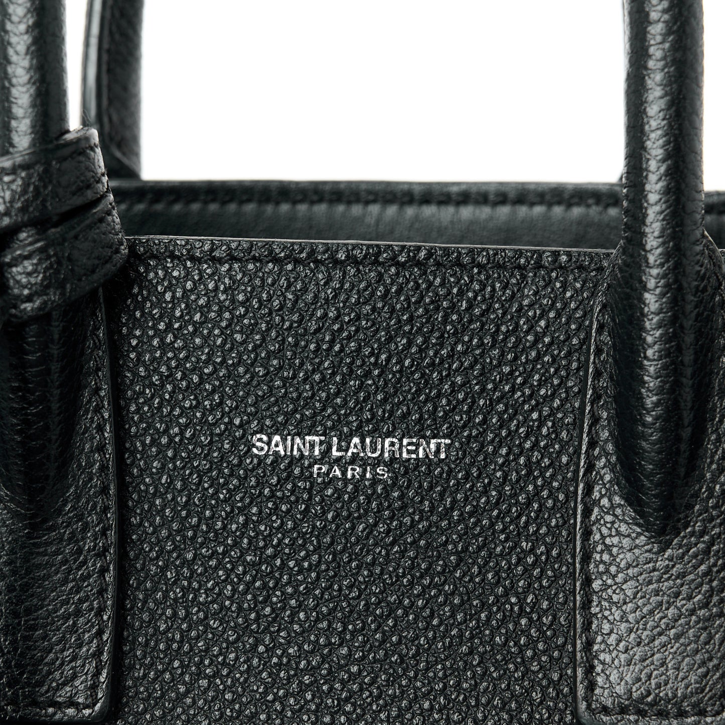 Grained Calfskin Nano Sac De Jour Black