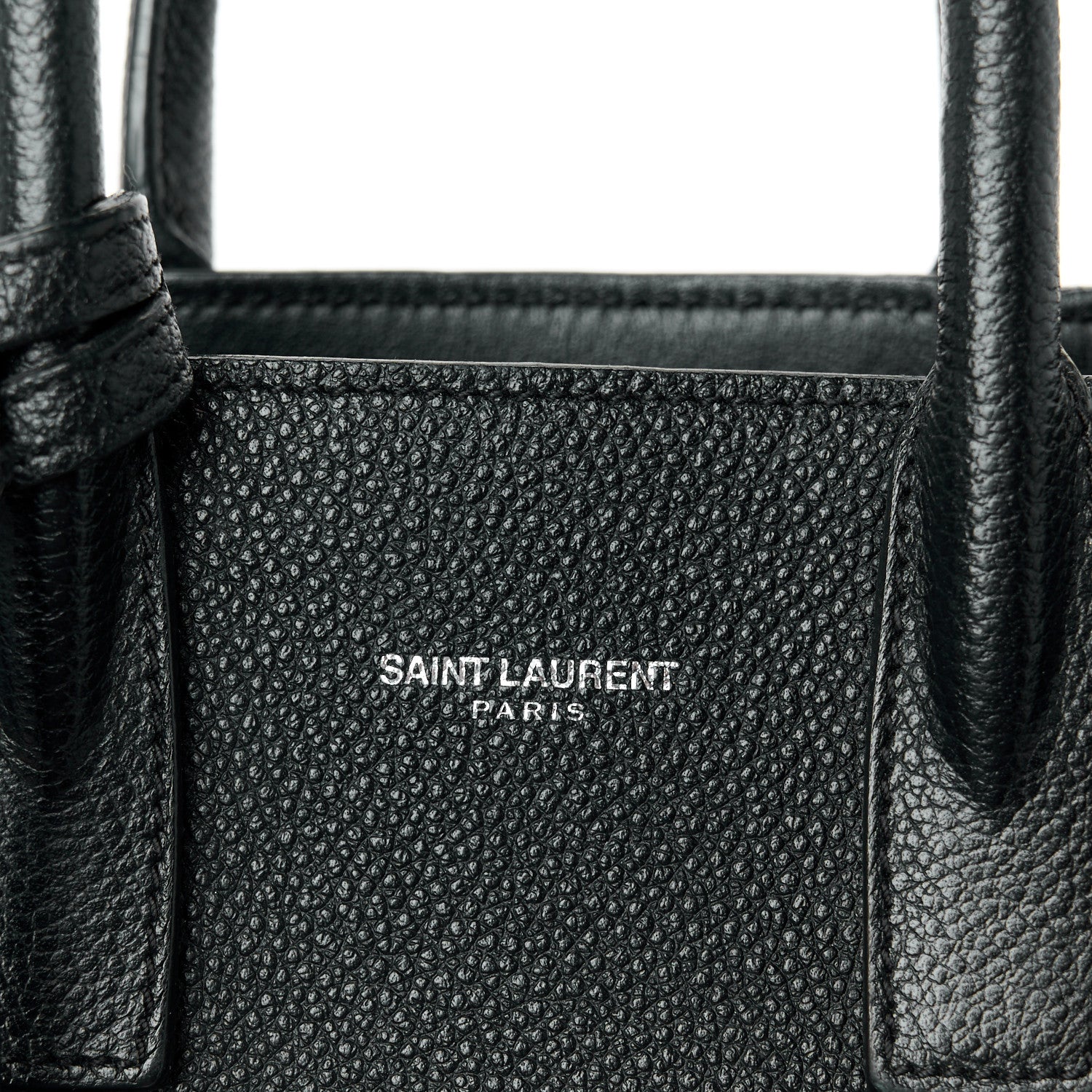 Saint Laurent Grained Calfskin Nano Sac De Jour Black 8 of 13