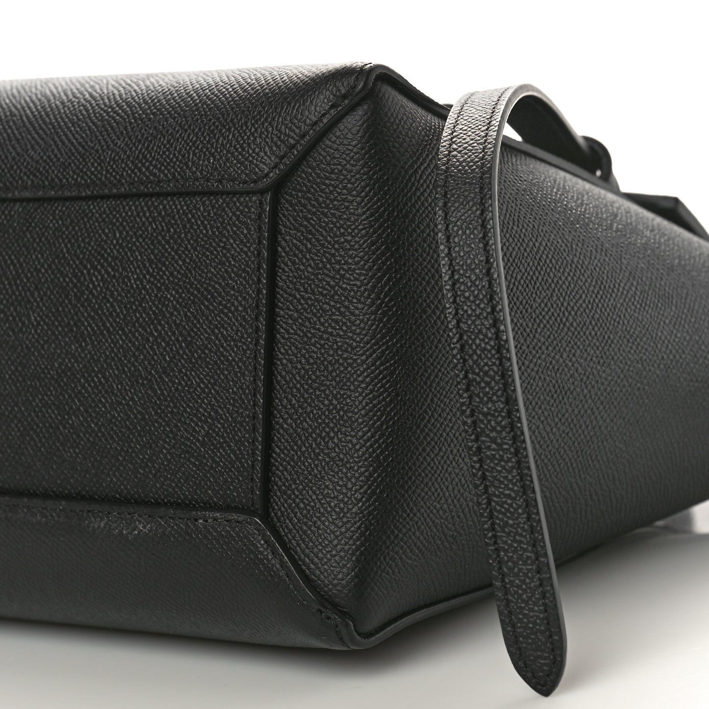 Grained Calfskin Micro Belt Bag Black