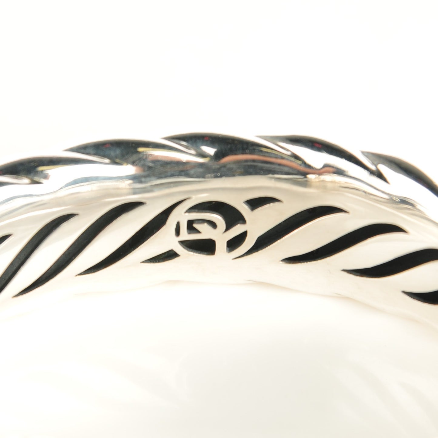 Sterling Silver Pave Diamond Hematite 18mm Waverly Bracelet