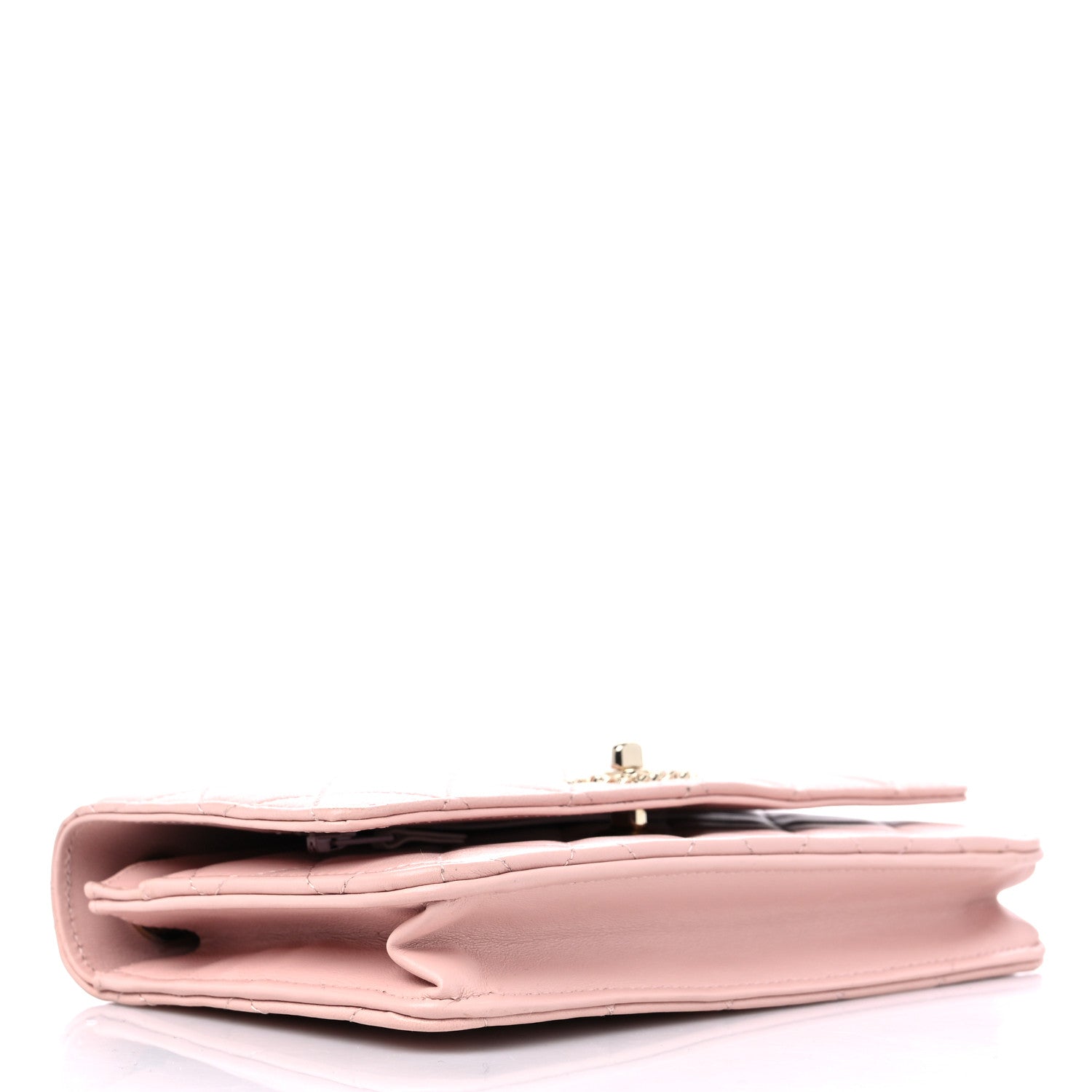 Chanel Lambskin Quilted Trendy Chain CC Wallet On Chain WOC Light Pink 4 of 11