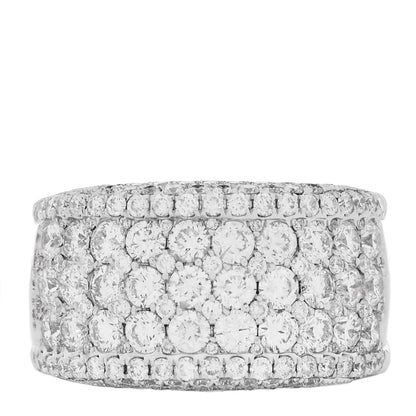 Parker & West by FASHIONPHILE 18K White Gold Diamond 3.15ctw Band Ring 53 6.25 1 of 9