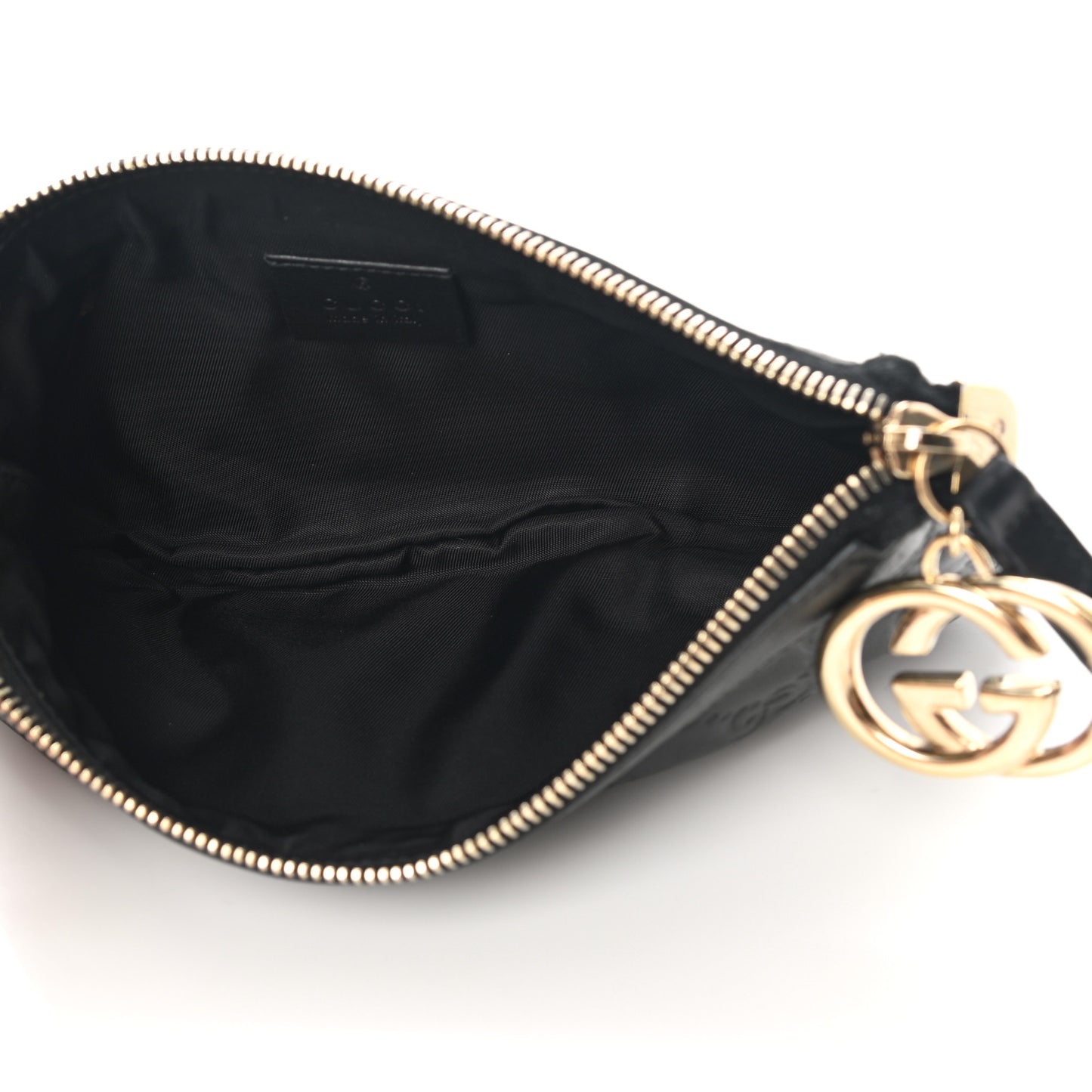 Guccissima Signature New Britt Wristlet Black