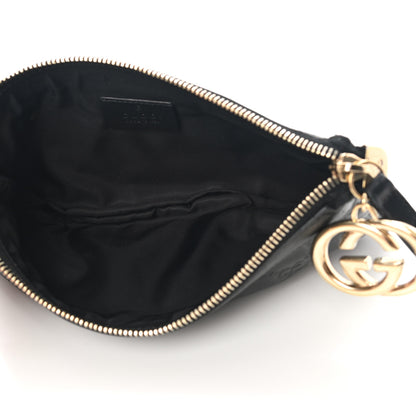 Gucci Guccissima Signature New Britt Wristlet Black 6 of 10