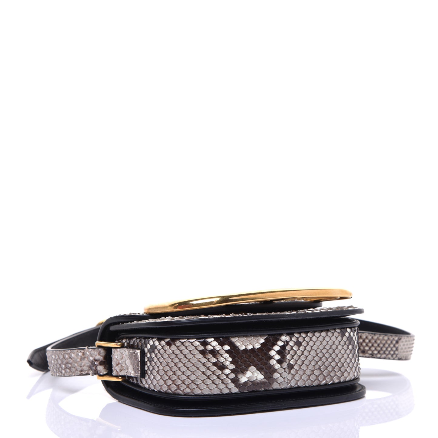 Snakeskin Small Supervee Crossbody Bag