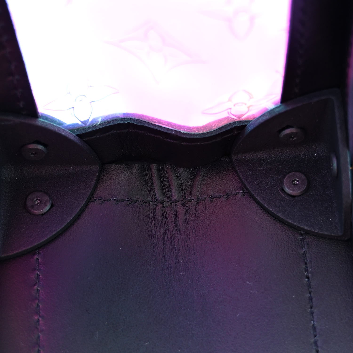Louis Vuitton Calfskin PVC Monogram Solar Ray Soft Trunk Iridescent Prism Black 10 of 12