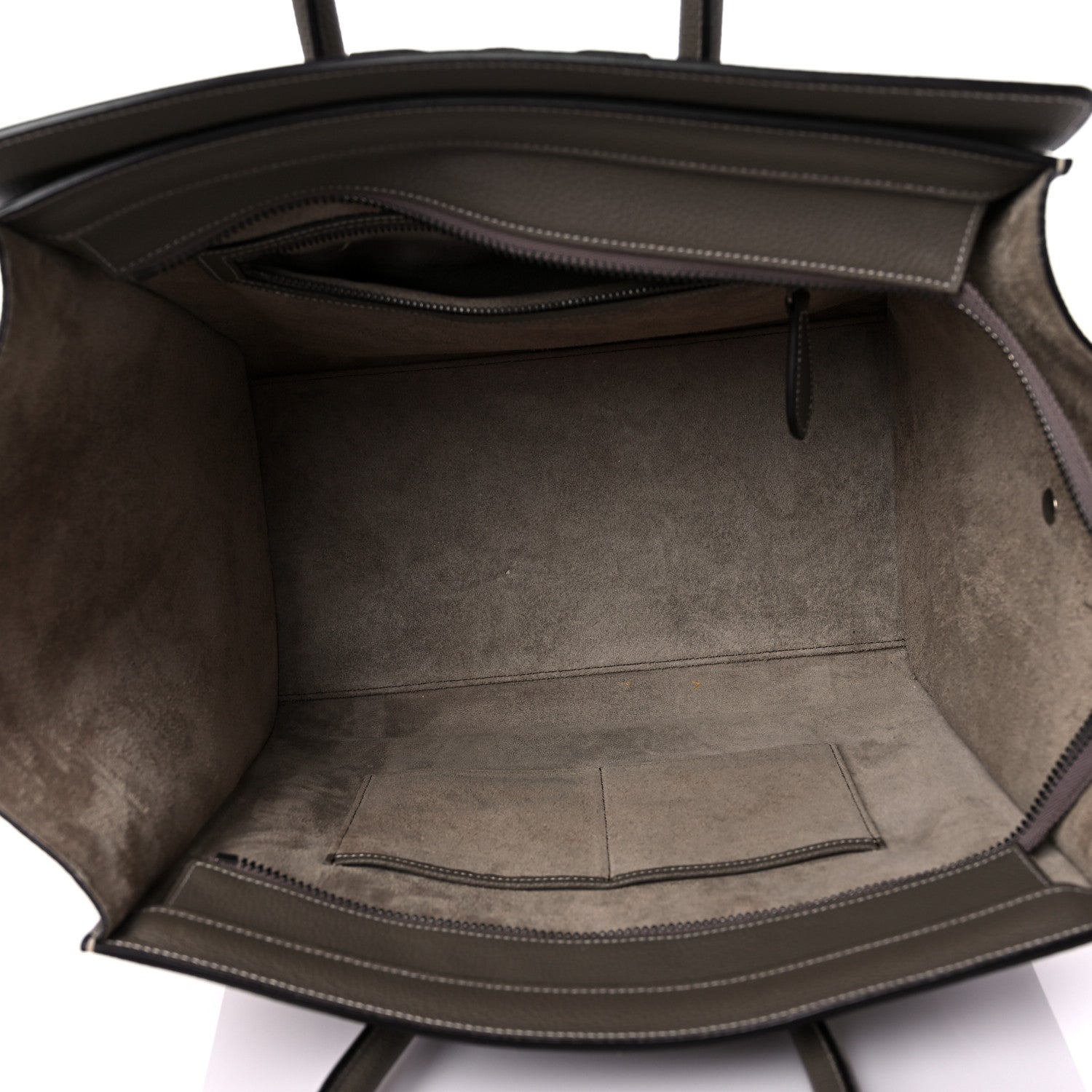 Celine Drummed Calfskin Mini Luggage Souris 5 of 17