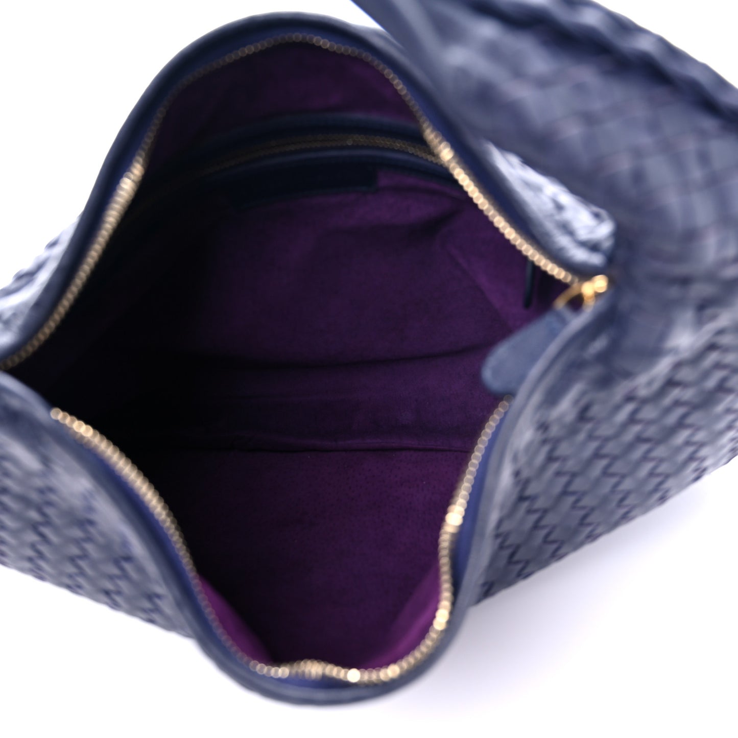 Nappa Intrecciato Medium Veneta Hobo Ink