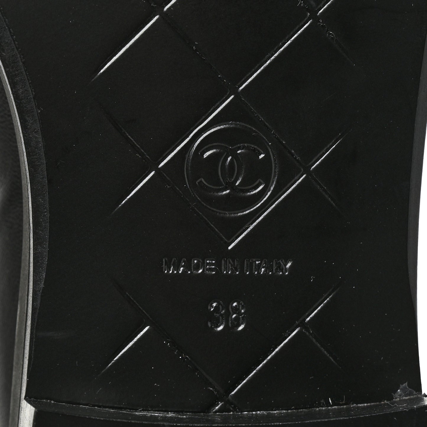 Lambskin Quilted CC Turnlock Loafers 38 Black