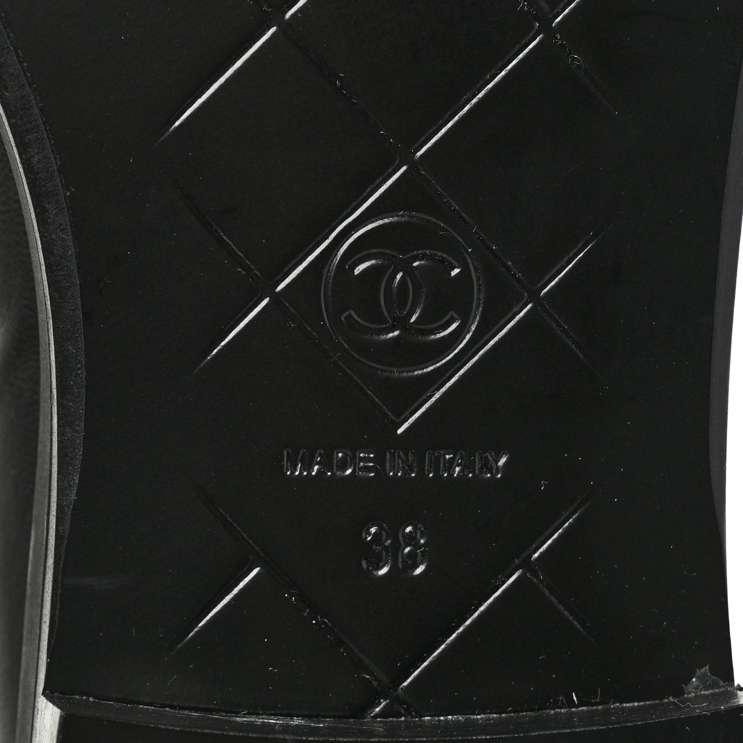 Chanel Lambskin Quilted CC Turnlock Loafers 38 Black 8 of 9