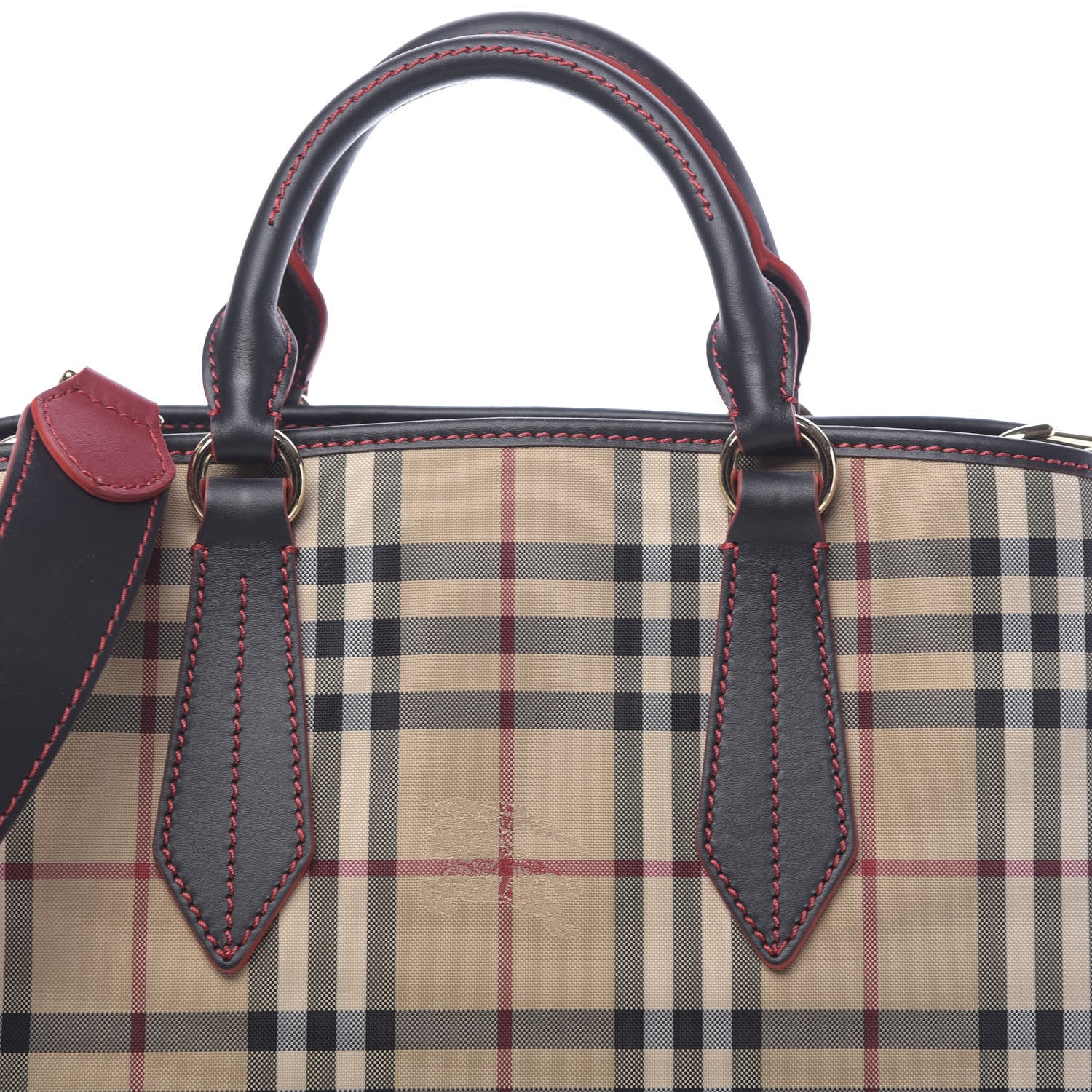 Burberry Horseferry Check Medium Ballingdon Tote Honey Black 11 of 13