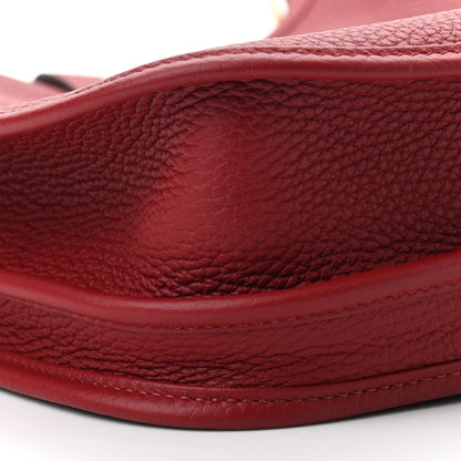 Hermes Taurillon Clemence Evelyne III PM Rouge Grenat 8 of 9
