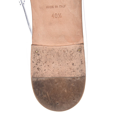 Chanel PVC Metallic Calfskin CC Cap Toe Ballet Flats 40.5 Silver 12 of 18