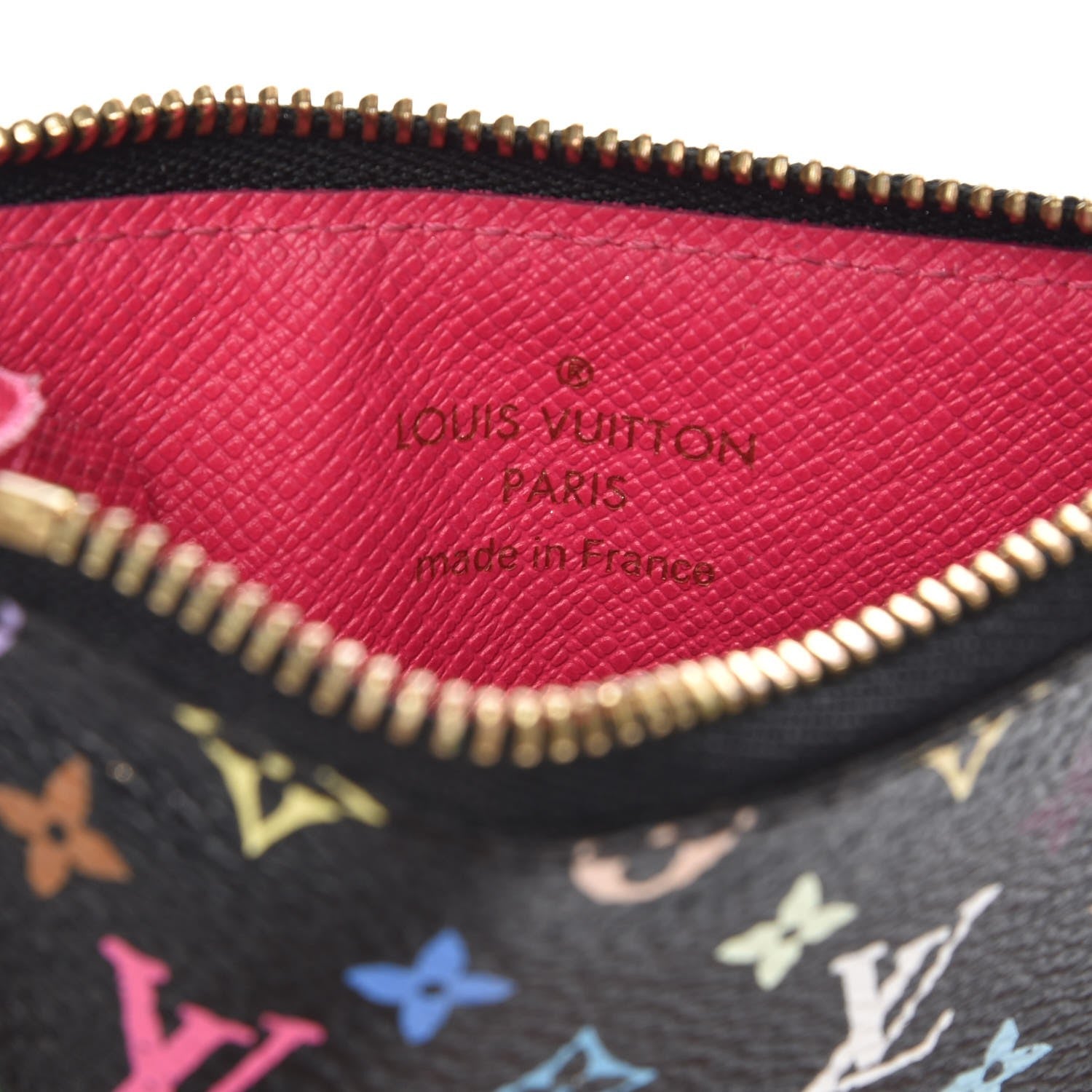 Louis Vuitton Monogram Multicolor Key Pouch Black Grenade 6 of 7