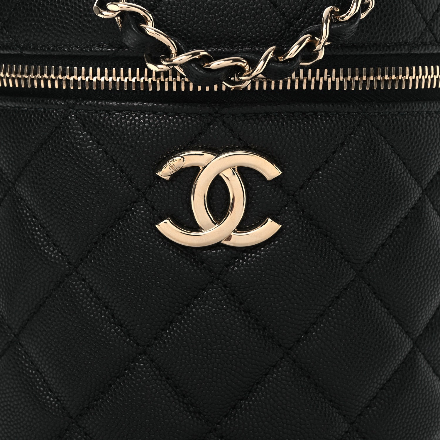 Chanel Caviar Quilted Top Handle Vanity Case Black 8 of 12