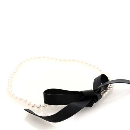 Chanel Lambskin Pearl CC Chain Belt S Black Pearly White 1 of 3