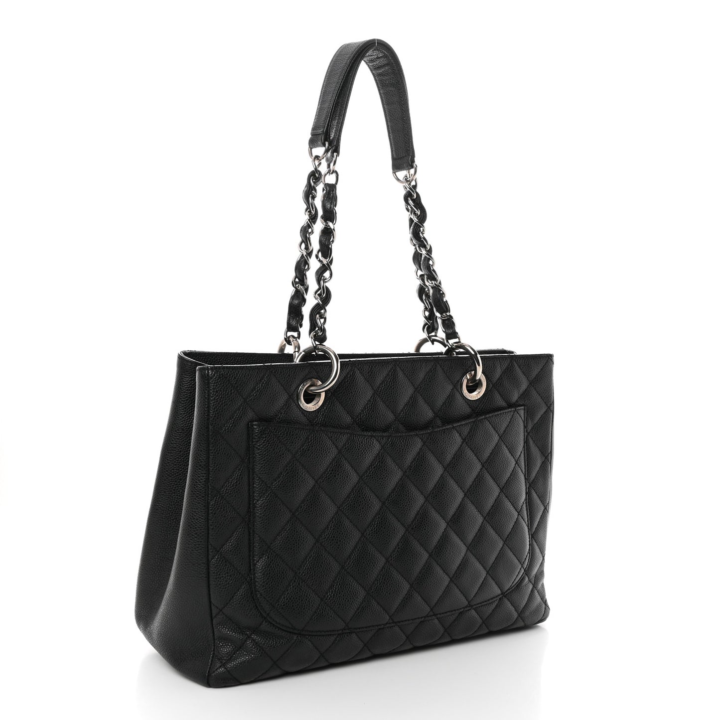 Caviar Quilted Grand Shopping Tote GST Black