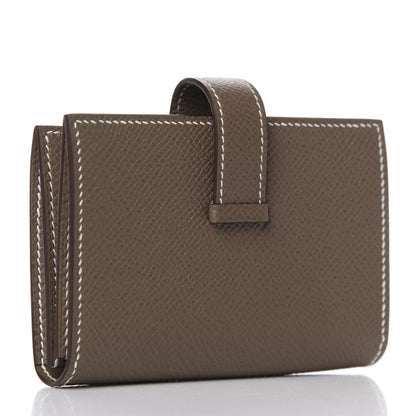 Hermes Epsom Bearn Card Holder Wallet Etoupe 3 of 8