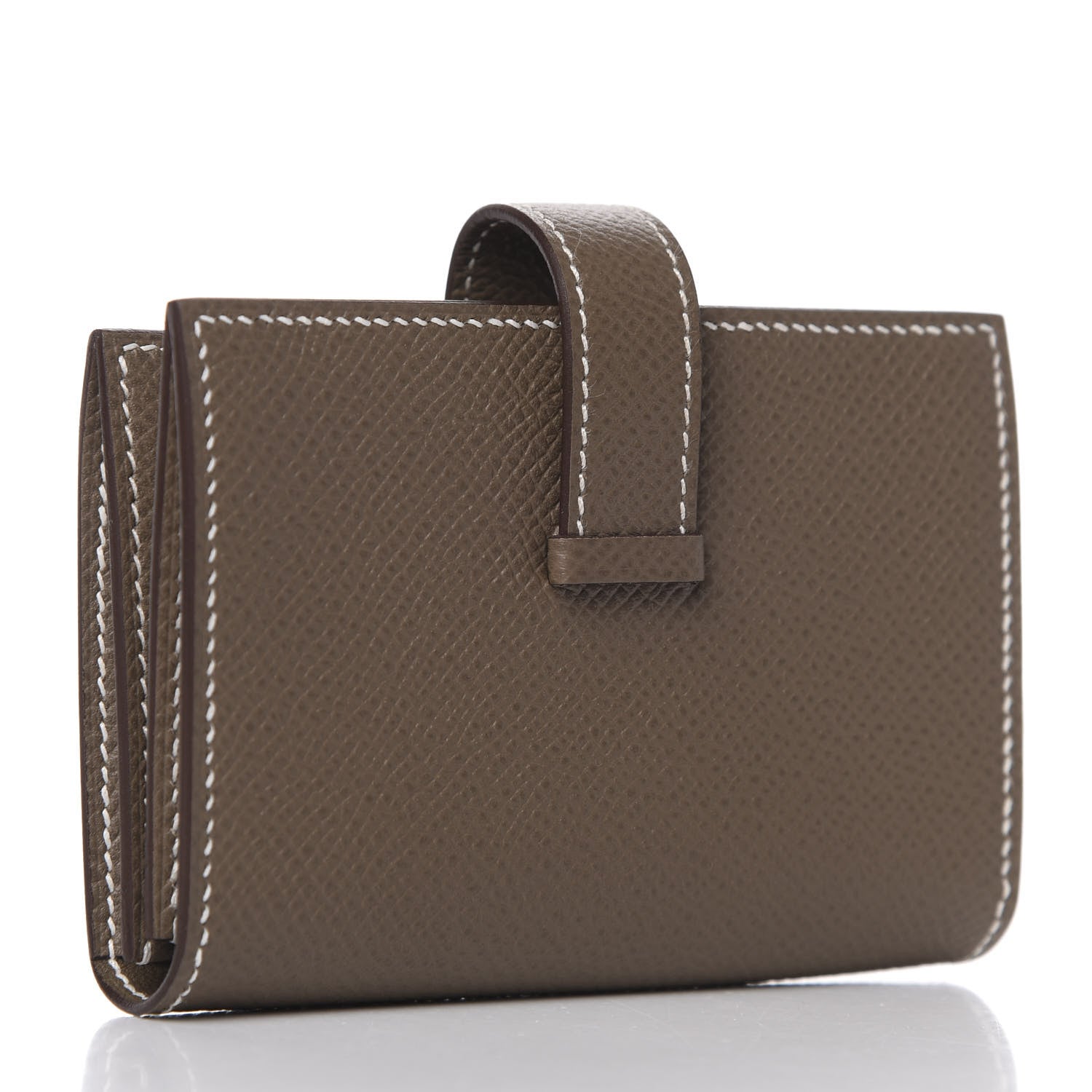 Hermes Epsom Bearn Card Holder Wallet Etoupe 3 of 8