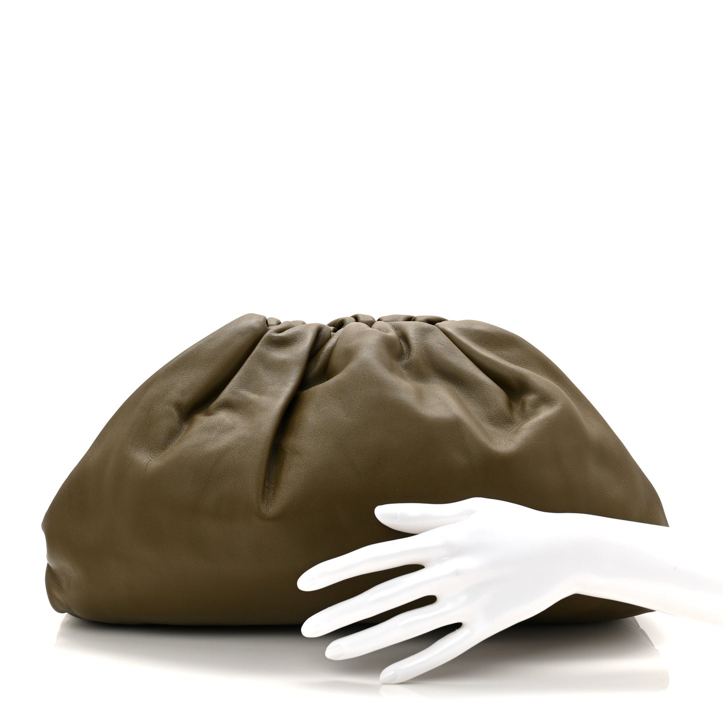Smooth Butter Calf The Pouch Oversized Clutch Mustard