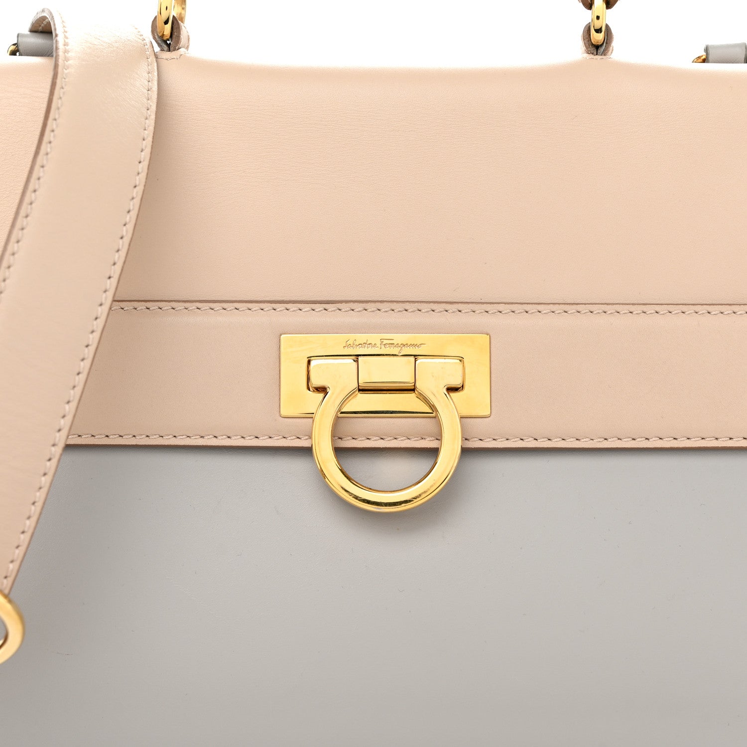 Salvatore Ferragamo Calfskin Sofia Shoulder Bag Multicolor 8 of 13