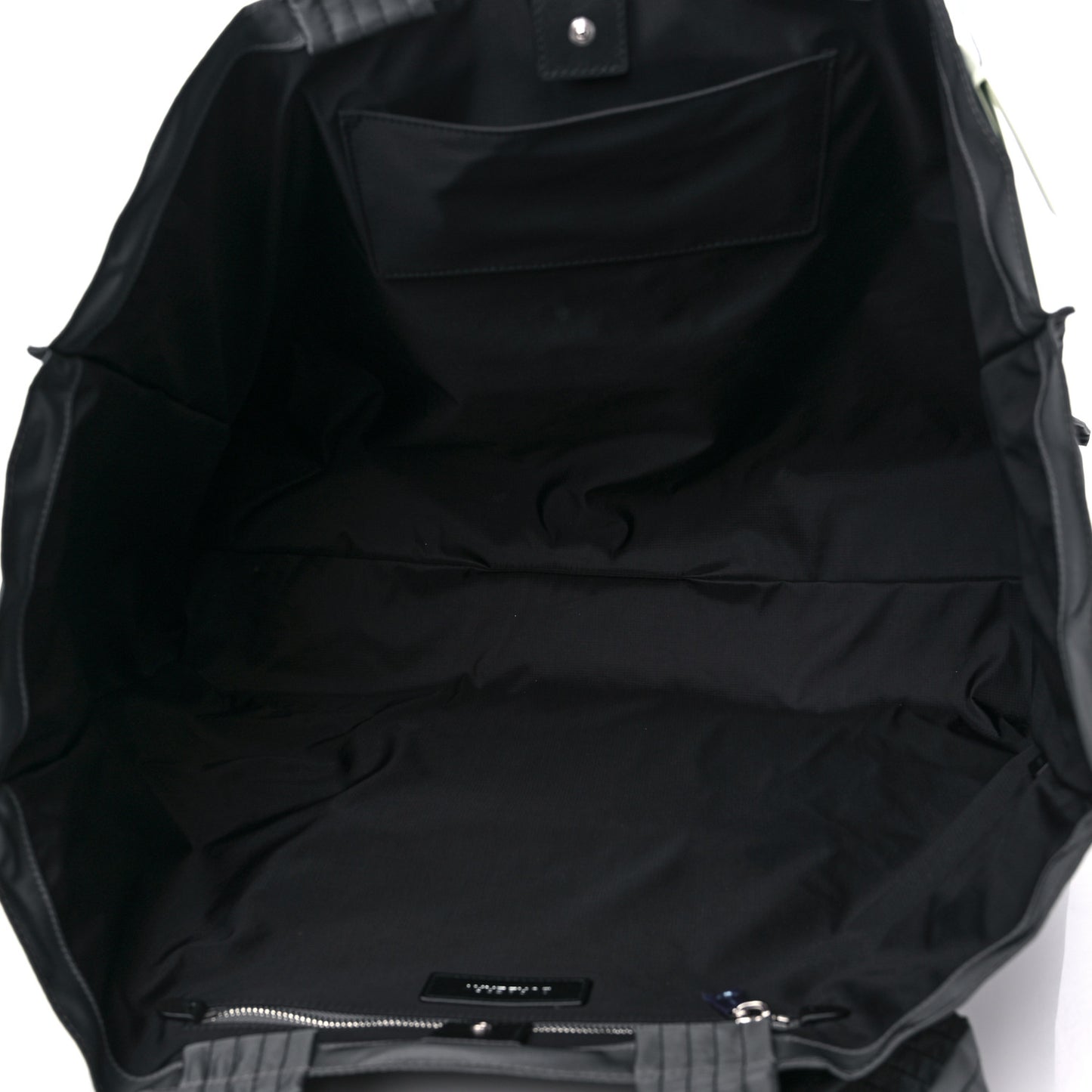 Nylon Logo Trench Tote Bag Grey