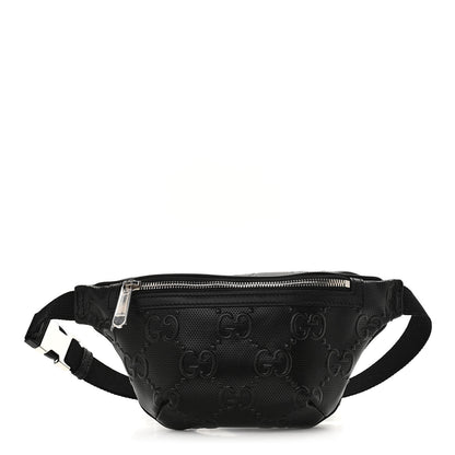 Gucci Calfskin GG Tennis Embossed Belt Bag Black 1 of 11