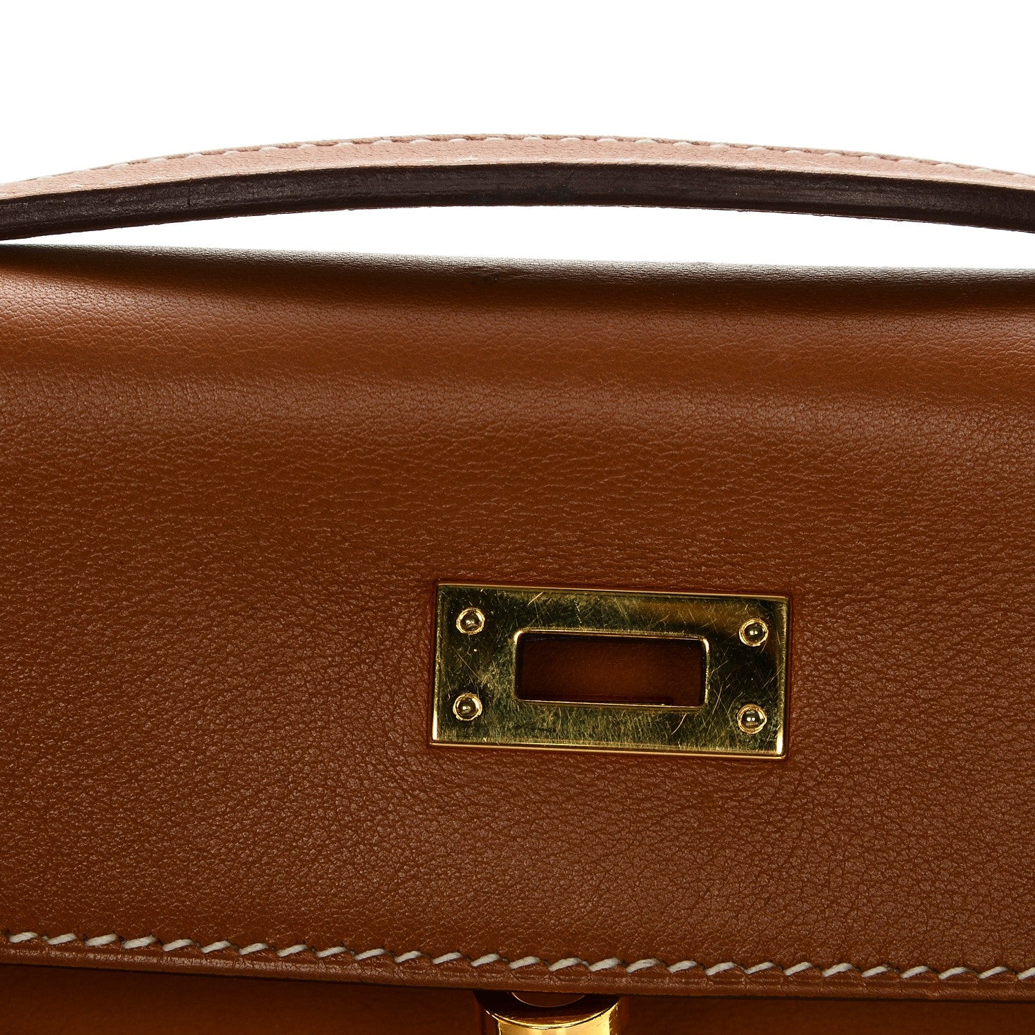 Hermes Swift Kelly Pochette Clutch Gold 9 of 21
