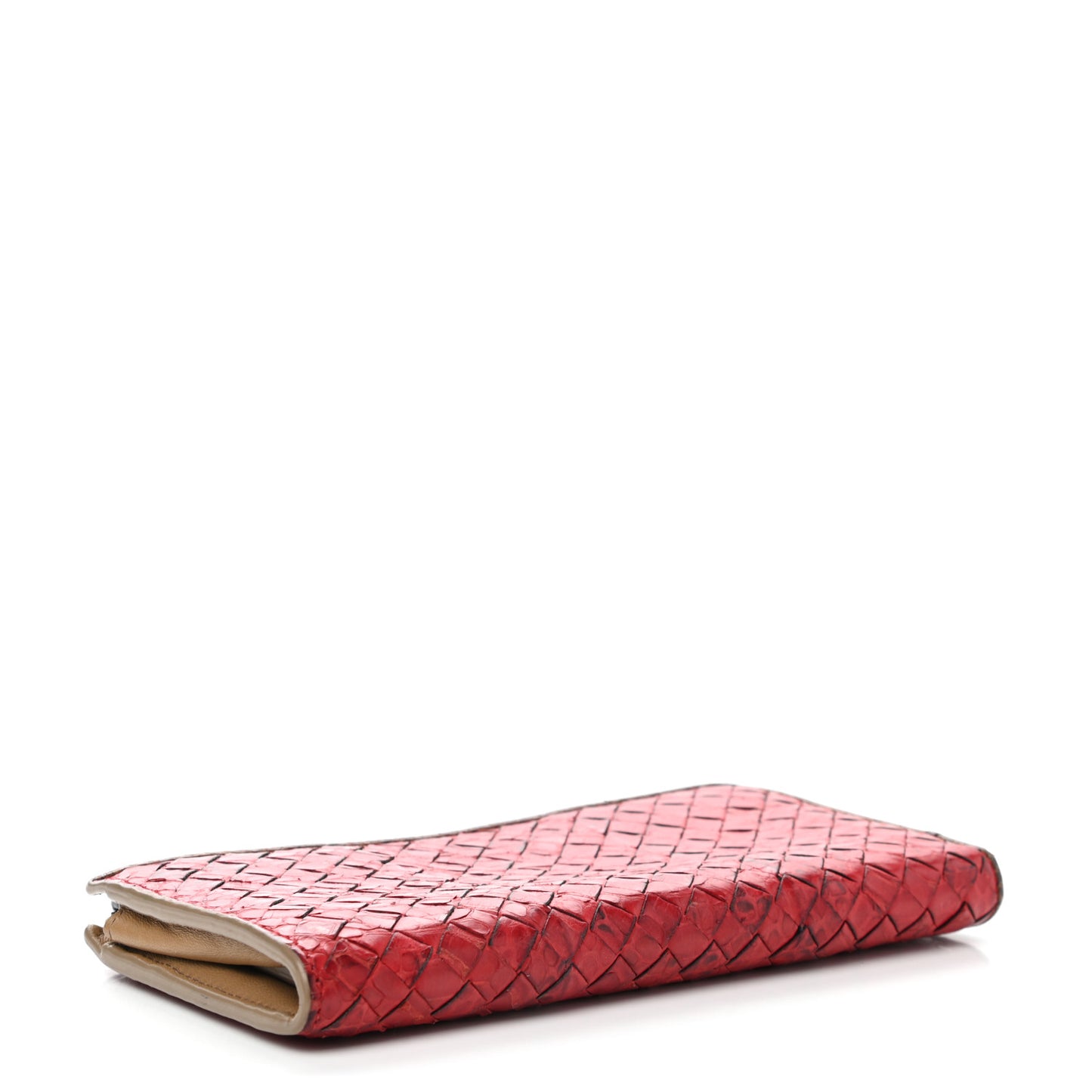 Nappa Intrecciato Ayers Zip Wallet Red