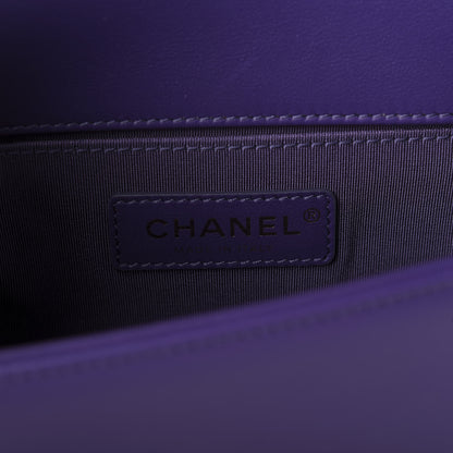 Chanel Calfskin Quilted Small Boy Flap Purple 8 of 10